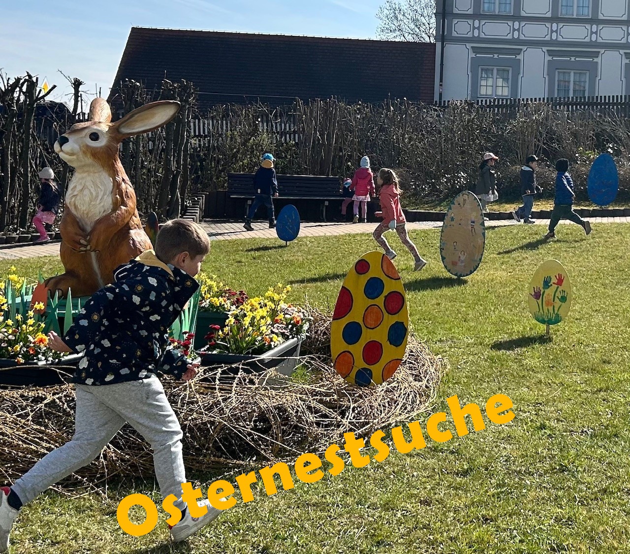 Vorschulkinder besuchen unseren Osterhasen